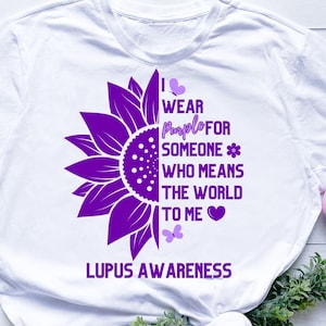 I Wear Purple For Someone Who Means The World To Me Lupus Awareness svg png