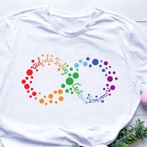 Autistic Today Genius Tomorrow Puzzle Ribbon Autism Neurodivergent ADHD ABA Inclusion Awareness svg png