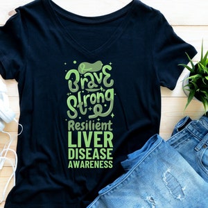 brave strong resilient Liver Disease Awareness svg png