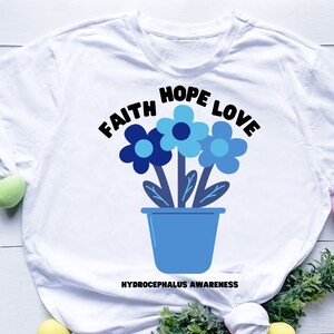 Faith Hope Love Hydrocephalus Awareness svg png