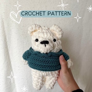 Cozy Bear CROCHET PATTERN - Instant Download PDF Cozy Polar Bear Crochet Pattern
