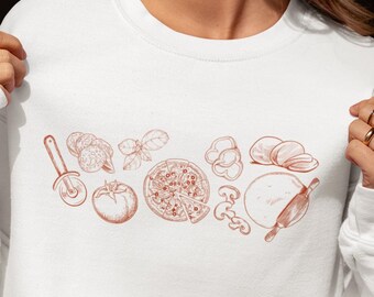 Rode pizzasweater | Cadeau voor fijnproevers
