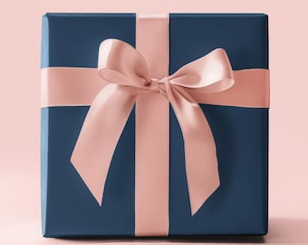 Navy Blue Wrapping Paper: Matte or Glossy Finish