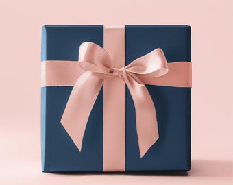 Navy Gift Wrap | Matte or Glossy Dark Blue Wrapping Paper