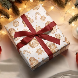 Gingerbread Christmas Cookie Wrapping Paper