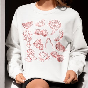 Seafood Boil Crewneck Sweatshirt: Foodie Gift