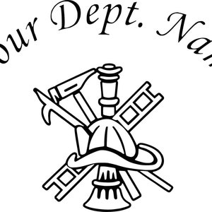 Fire Fighter custom department  Vinyl Decal