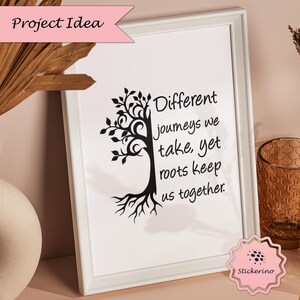 Family Tree SVG, Half Plant Outline, Family Reunion Svg, Roots Keep Us Together, Home Decoration, DIY Project, Generations Png, Cricut File