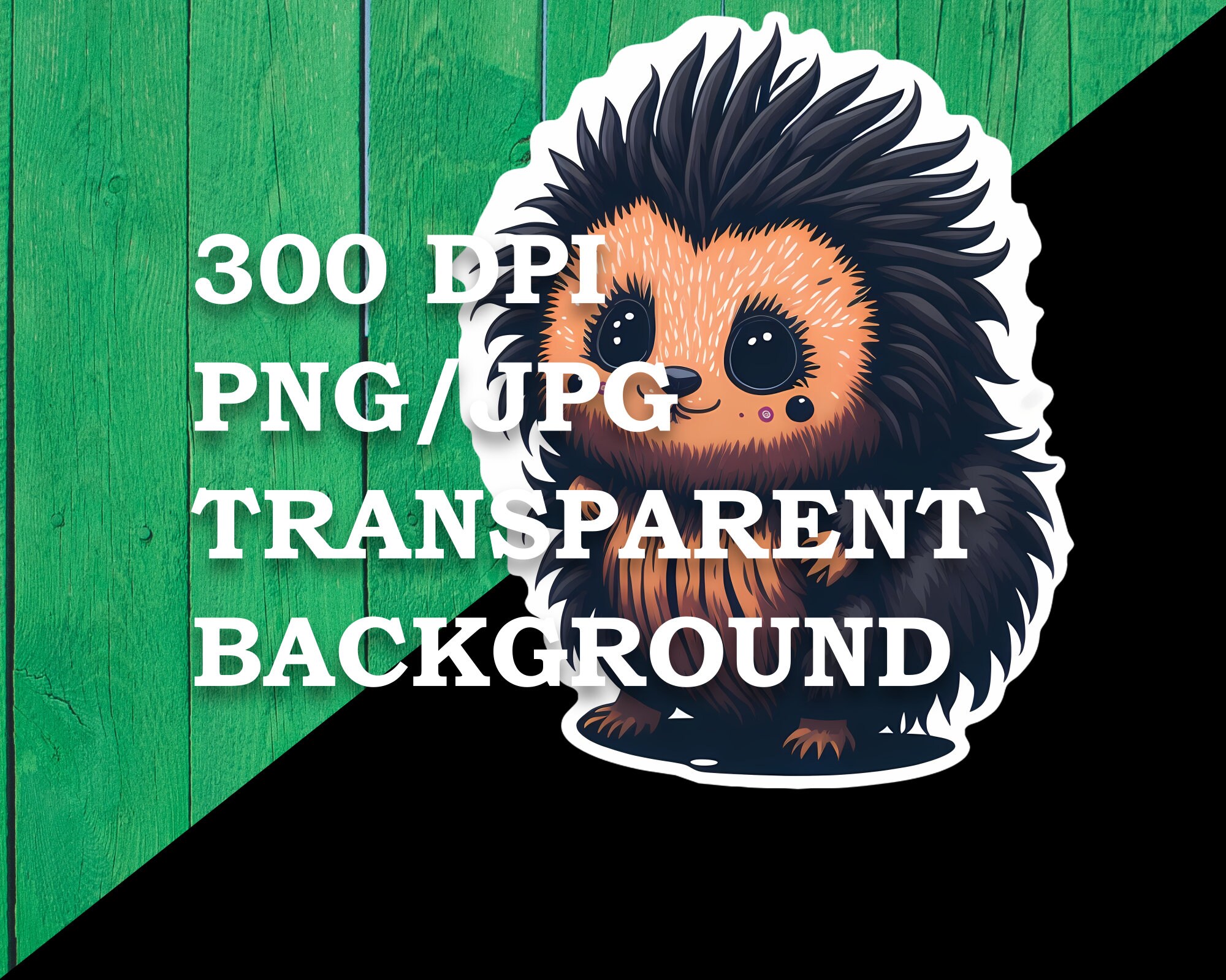 Printable Porcupine PNG Sticker Cute Prickly Creature Image - Etsy