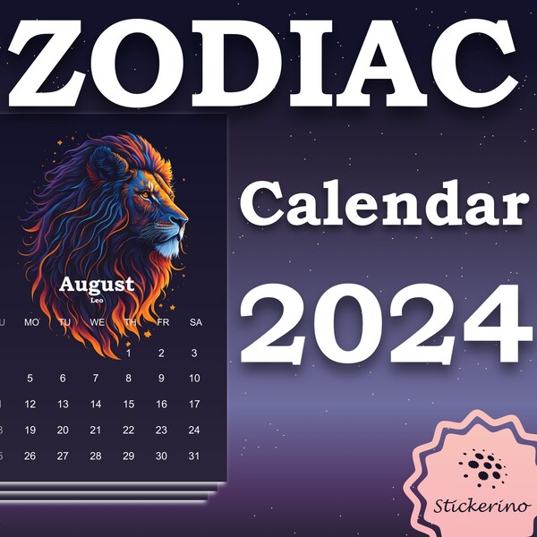 Zodiac Calendar Etsy