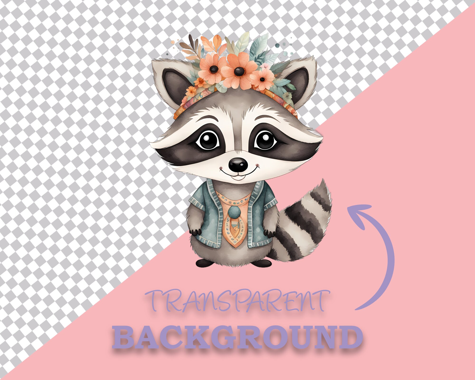 Buy Watercolor Woodland Animals Clipart, Cute Forest Animal