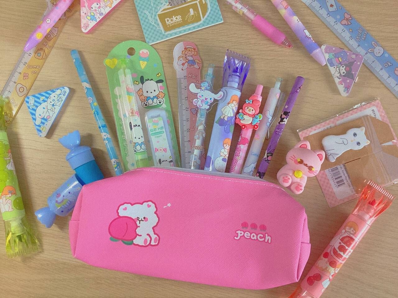 Kawaii Clear Transparent Pencil PouchStrawberry  Big pencil cases, Cute pencil  case, Clear makeup bags