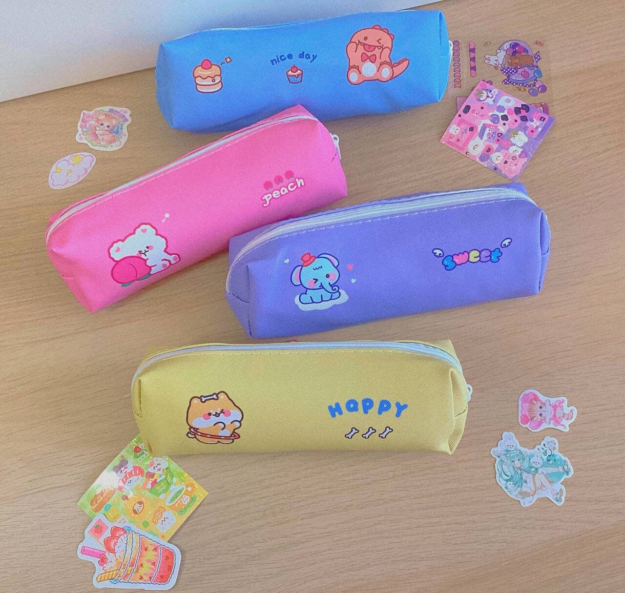 Kawaii Filled School Pencil Case 12 Pcs Stationery Bag Etsy