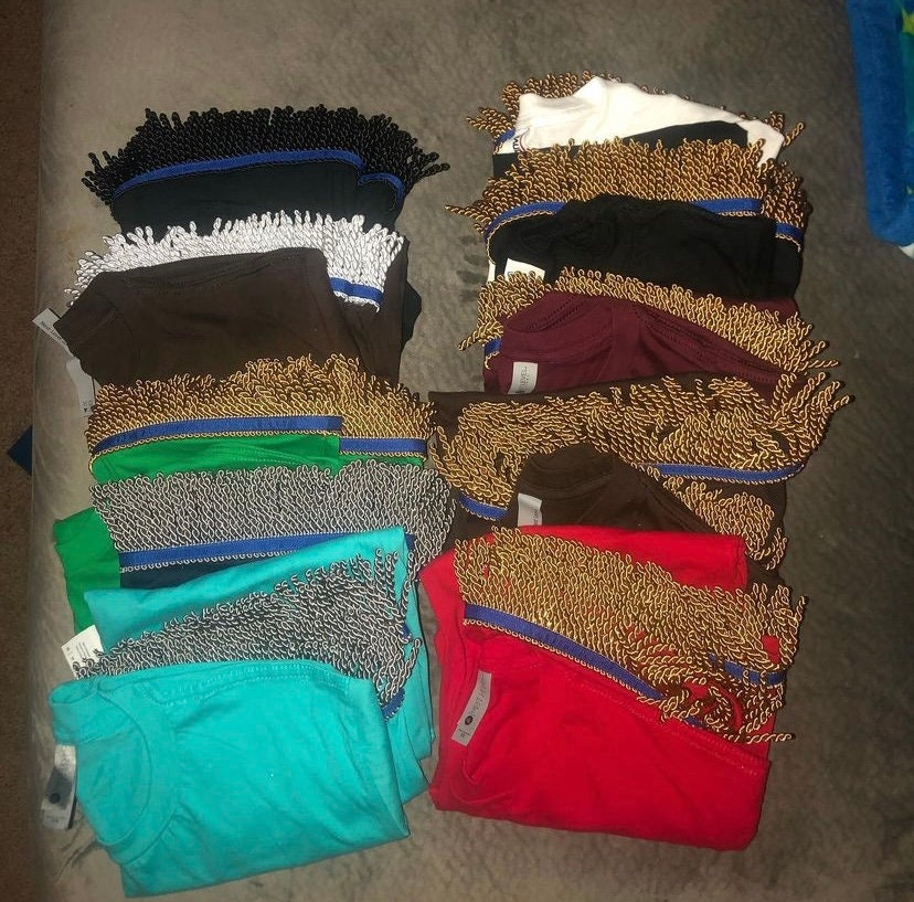 Bundle of 10 Fringed Shirts |Customizable Fringes|Unisex Adult Fringes|Men Fringes|Shirt with Fringes
