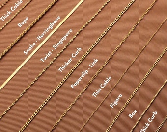 14k Gold Chain Necklace, Everyday Minimalist Thin Gold Chain Necklaces For Women, 12-24 inch Chain Necklace, Christmas Gifts for Her