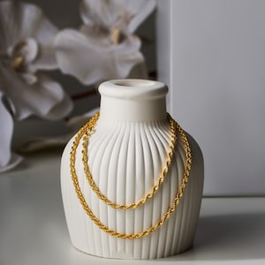 18k Gold Chain Necklace, Thin Chain Necklace, Thick Chain Necklace, Box Chain, Twist Chain, Snake Chain, Curb Chain, Necklace for Women bild 7