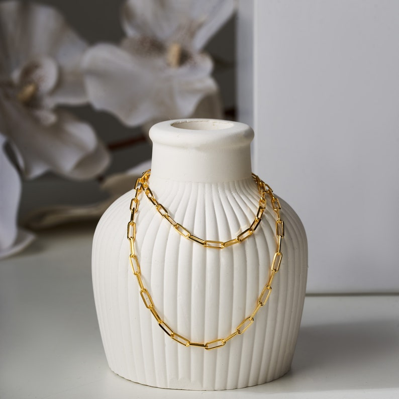 18k Gold Chain Necklace, Thin Chain Necklace, Thick Chain Necklace, Box Chain, Twist Chain, Snake Chain, Curb Chain, Necklace for Women bild 8