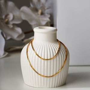 18k Gold Chain Necklace, Thin Chain Necklace, Thick Chain Necklace, Box Chain, Twist Chain, Snake Chain, Curb Chain, Necklace for Women bild 3