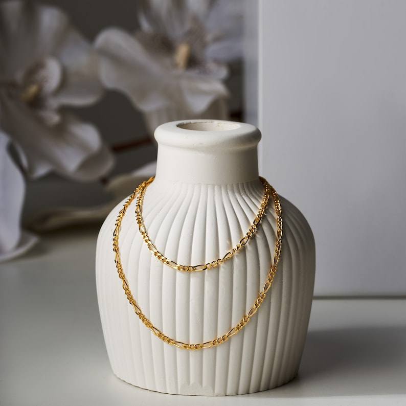 18k Gold Chain Necklace, Thin Chain Necklace, Thick Chain Necklace, Box Chain, Twist Chain, Snake Chain, Curb Chain, Necklace for Women bild 6