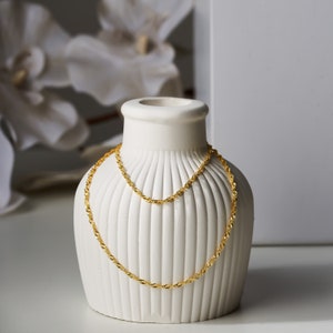 18k Gold Chain Necklace, Thin Chain Necklace, Thick Chain Necklace, Box Chain, Twist Chain, Snake Chain, Curb Chain, Necklace for Women bild 9