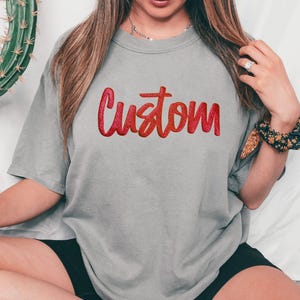 Matching Friend Shirts | Custom Puff Print Comfort Colors Tee | Sleeve Print | Personalized Group Shirts For Best Friends