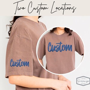 Matching Friend Shirts | Custom Puff Print Comfort Colors Tee | Sleeve Print | Personalized Group Shirts For Best Friends