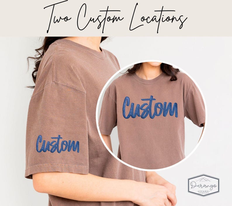 Matching Friend Shirts | Custom Puff Print Comfort Colors Tee | Sleeve Print | Personalized Group Shirts For Best Friends