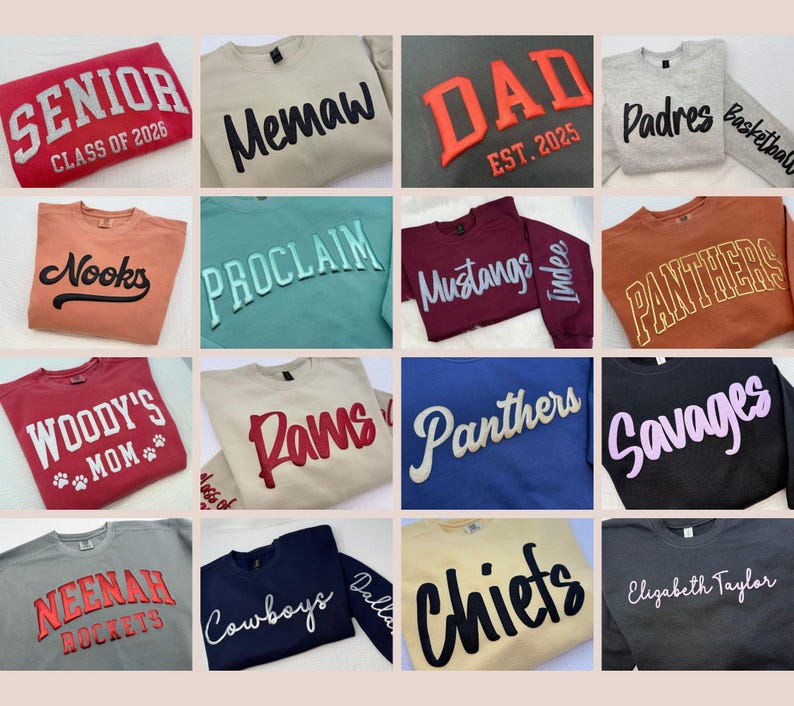 Matching Friend Shirts | Custom Puff Print Comfort Colors Tee | Sleeve Print | Personalized Group Shirts For Best Friends