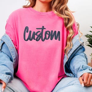 Custom Girls Trip Shirt | Personalized Puff Print Comfort Colors Tee | Sleeve Print | Custom Matching Bachelorette Shirt For Friends