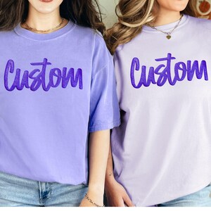 Custom Girls Trip Shirt | Personalized Puff Print Comfort Colors Tee | Sleeve Print | Custom Matching Bachelorette Shirt For Friends
