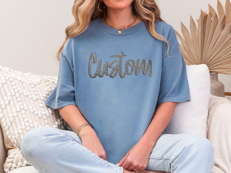 Matching Friend Shirts | Custom Puff Print Comfort Colors Tee | Sleeve Print | Personalized Group Shirts For Best Friends