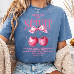 Fruit of the Spirit T-Shirt, Unisex Garment-Dyed Tee, Faith-Based Apparel, Christian Gift, Positive Vibes, Bible Verse Shirt
