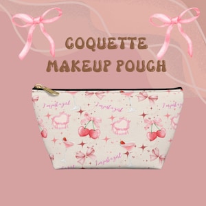 Coquette Accessory & Makeup Bag Pouch, Makeup/pencil pouch cute, Cute makeup bag gifted, Cute makeup bag gifte, makeup bag gifted gift