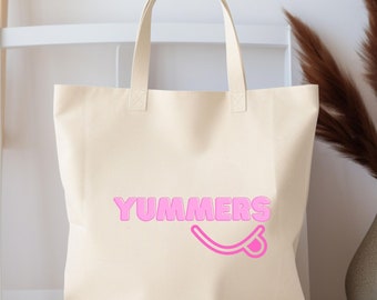 Yummers Tote, Foodie Tote Bag, Food Lovers, Funny Tote, Tote Bag For Food Lovers, Cute Bag, Unisex, Funny Tote Bag, Yummy Tote Bag, Cute Bag