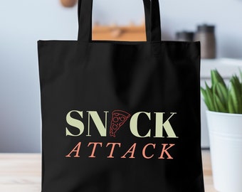 Snack Attack Tote, Foodie Tote Bag, Food Lovers, Funny Spanish Tote, Tote Bag For Food Lovers, Cute Bag, Unisex, Funny Tote Bag, Pizza Tote