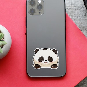 Fettleibiger Panda Sticker | Wasserdicht | Vinyl | Spülmaschinenfest | Wasserflasche | Laptop | UV-beständig