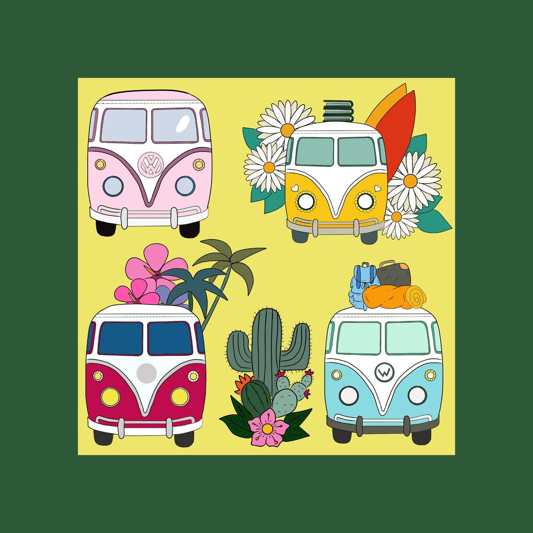 Картонный Volkswagen Клипарт - Etsy