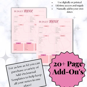 Budget Tracker Journal Template I Téléchargement numérique I 1 Modèle inclus à l’intérieur I Conçu et créé par MichalinaStok