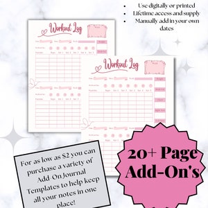 Workout Log Tracker Spreadsheet - Journal Template I Téléchargement numérique I 1 Modèle inclus à l&#39;intérieur I Conçu et créé par MichalinaStok