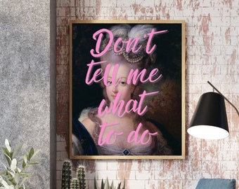 Rebellion Meets Royalty | Marie Antoinette Graffiti Poster | High Quality Digital Download Print