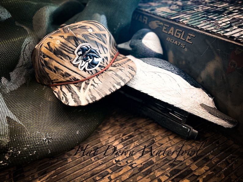 Mossy Oak Shadow Grass Camo Hat – Wood Duck Patch image 2