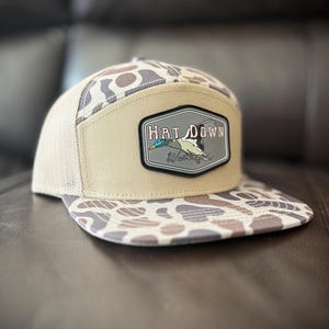 Old School Camo 7 Panel Hat - PVC Mallard Patch Old School Slough