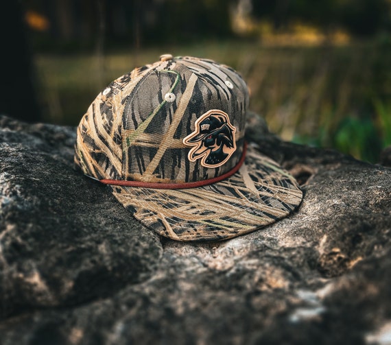 Mossy Oak Shadow Grass Camo Rope Hat PVC Wood Duck Logo Patch