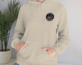Sudadera con capucha y logo de pato de madera – Sudadera de mezcla gruesa con diseño de aves acuáticas