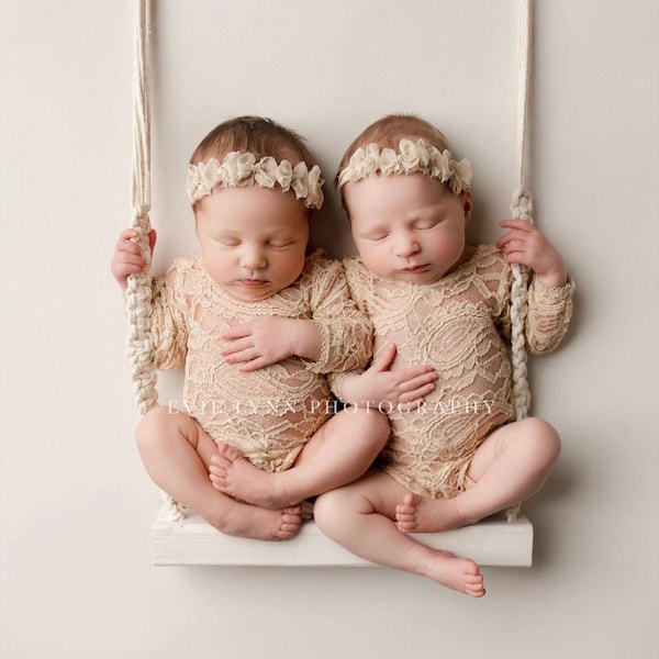 Twin Macrame Newborn Swing Prop