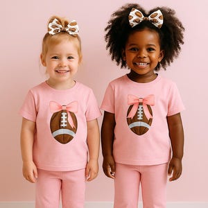 Football Baby & Toddler Outfit Pink Game DayTee Girls Gameday Two Piece Set Footballs