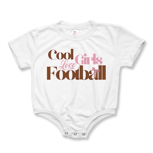 Girls Football Romper Baby & Toddler Pink Bow Bubble Romper Girl&#39;s Clothing One Piece Game Day Short Sleeves