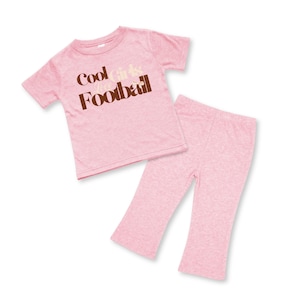Football Baby & Toddler Outfit Pink Game Day Tee Girls Gameday Two Piece Set Footballs