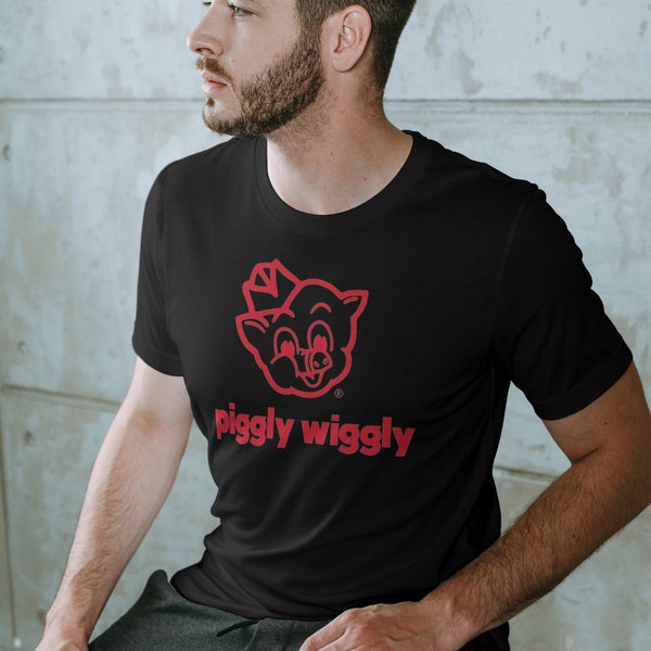 Retro Piggly Wiggly Graphic T-Shirt, Vintage Funny Supermarket Southern Style Shirt Unisex Softstyle T-Shirt