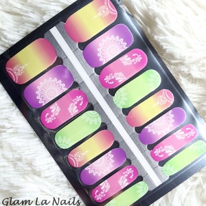 Ombre Nail Wraps/ Nail Strips/ Nail Stickers/ full nail wrap/ stick on nails/ nail art sticker/ nail wraps for women/ nailart/ colorful